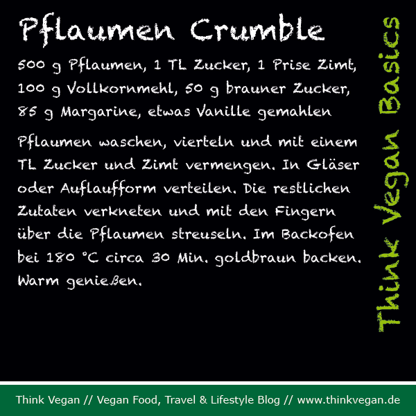 Think Vegan Basics Pflaumen Crumble