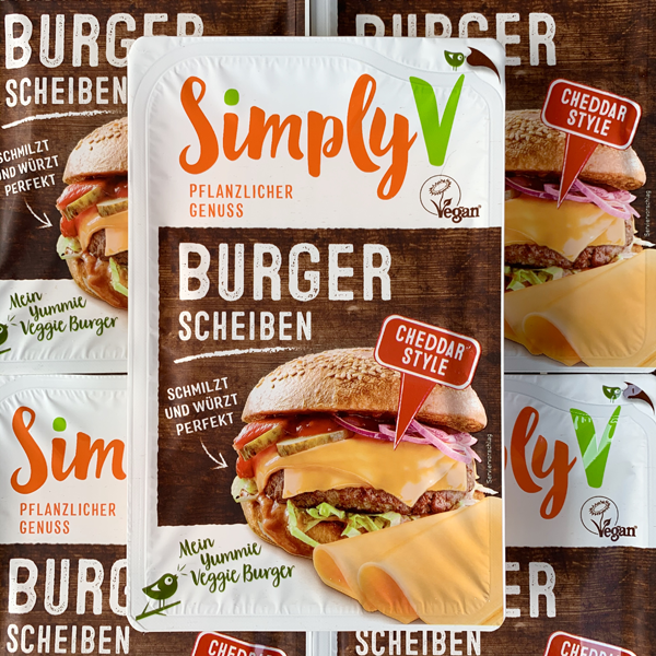 Simply V Burgerscheiben Cheddar Style